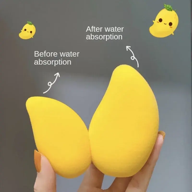 Mango Shape Soft Makeup Sponge Blender Face Wet Dual Use Powder Puff Beauty Makeup Powder Puff Makeup Tools