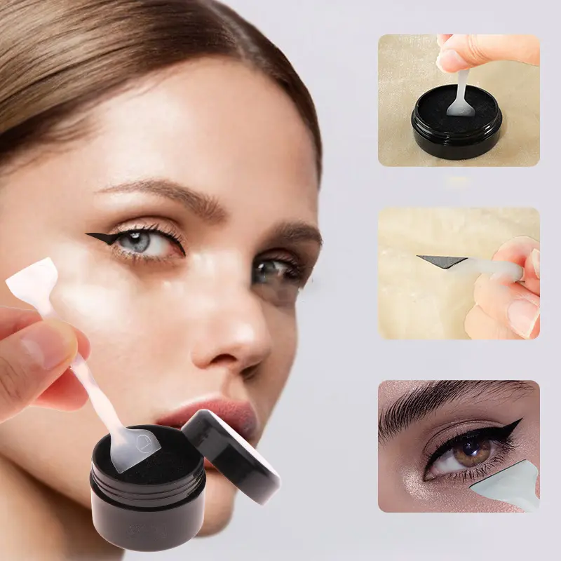 Bộ Tem Kẻ Mắt Hai Đầu, Dụng Cụ Mỹ Phẩm Phấn Mắt, Dễ Vẽ, Bút Kẻ Mắt Cổ Điển, Phụ Kiện Khuôn Dập, Dụng Cụ Trang Điểm