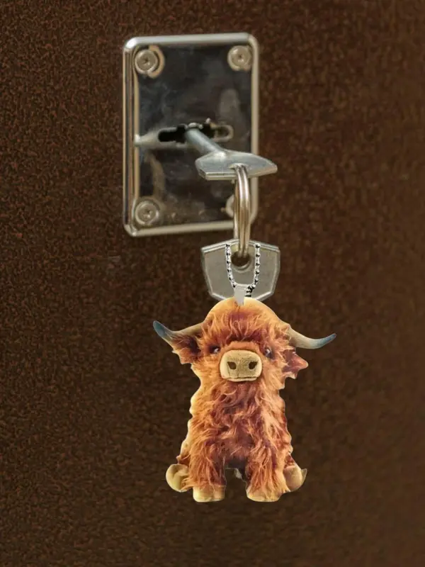 Cute Cartoon Cow Acrylic Pendant, Car Rearview Mirror Pendant, Exquisite Bag Pendant, Keychain Decoration, Home Decoration, Holiday Party Decoration, Gift for Children 6