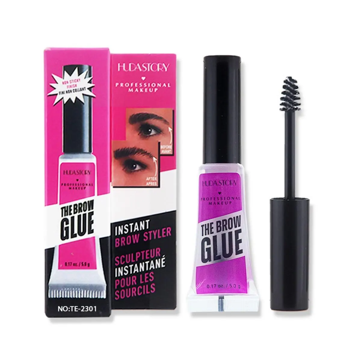 Transparent Brow Glue Setting Waterproof Wild Brow Cream Brow Glue  Brow Mouth Forming Glue Natural and Durable Eyebrow gel styling