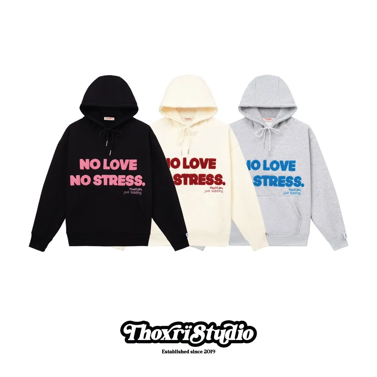 Áo Hoodie NOLOVE THOXRI nỉ bông thêu xù