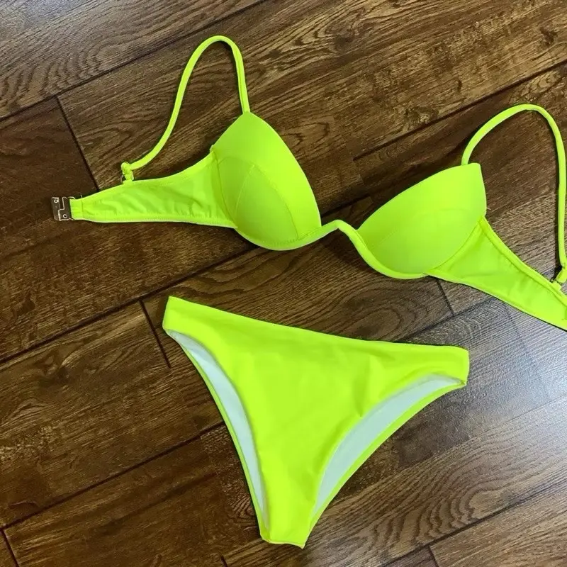 Bikini 2 mảnh gọng nâng khoe  siêu xinh Nhung Thun Đen 5