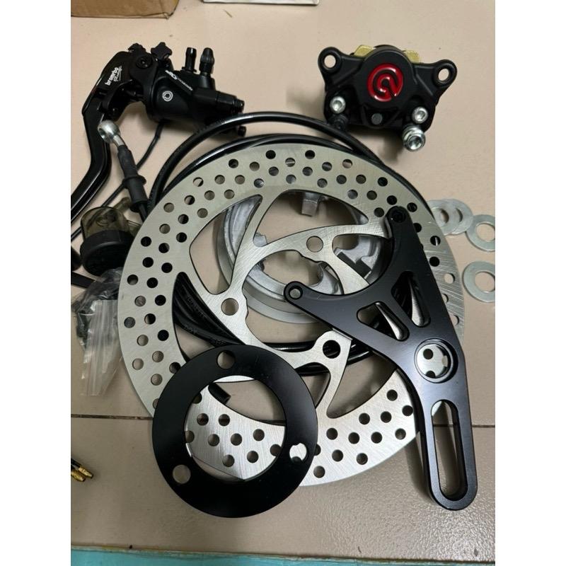 ￼Combo phanh đĩa sau kèm tay phanh bình dầu rời độ phanh đĩa xe điện heo  candy combo  phanh đĩa sau xmen