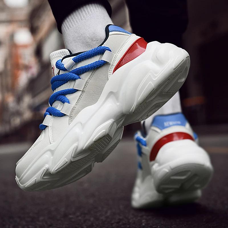 Anpassa Dammode Läder Sport Promenader Sneakers Chunky Höjd Ökad Hiss Fritidslöpare Skor för män Tränare Träning_voghion.com