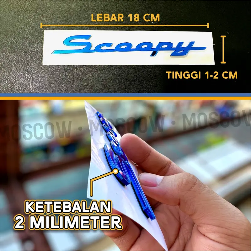 EMBLEM HONDA SCOOPY AKRILIK 3D / STICKER KACA TEMPEL LOGO SET SEPASANG KANAN KIRI EMBLEM SCOOPY LOGO ICON ANEKA WARNA ACRILYC GRADE A / STRIPING SCOOPY BODY LOGO SCOOPY AKRILIK TEBAL DECAL EMBLEM BADGE BODY STIKER LOGO 3D TIMBUL PNP Gold 2
