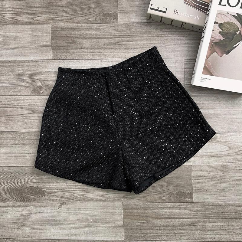 Quần Short Đùi Nữ 2 Lớp Big Size Cạp Cao Vải Dạ Kim Tuyến TA-951