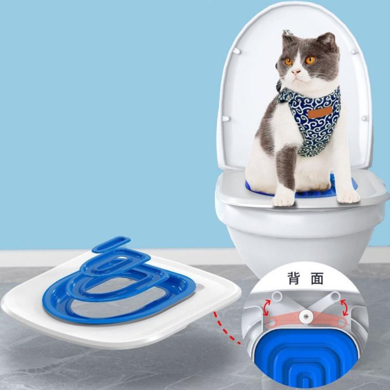 Product Introduction of Fashion Lightweight Universal Open Type Plastic Reusable Toilet Training Seat Cat Toilet Trainer Cat Litter Box Mat Pet Accessories 7