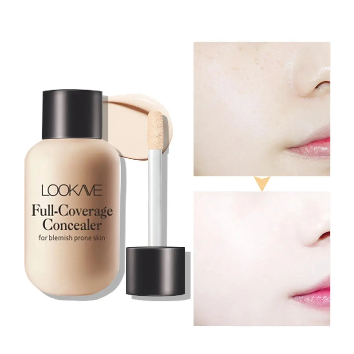 Kem Nền Dạng Lỏng Lì 12ml, Không Thấm Nước, Lâu Trôi, Che Phủ Toàn Bộ, Thích Hợp Cho Các Vết Thâm Mụn, Kem Nền Tự Nhiên, Trang Điểm, Kem Che Khuyết Điểm Lì, Mỹ Phẩm, Có 3 Màu.