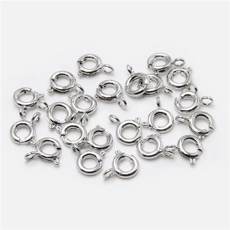 Khóa tròn inox - thép không gỉ phụ kiện trang sức dùng làm lắc tay dây chuyền không đen