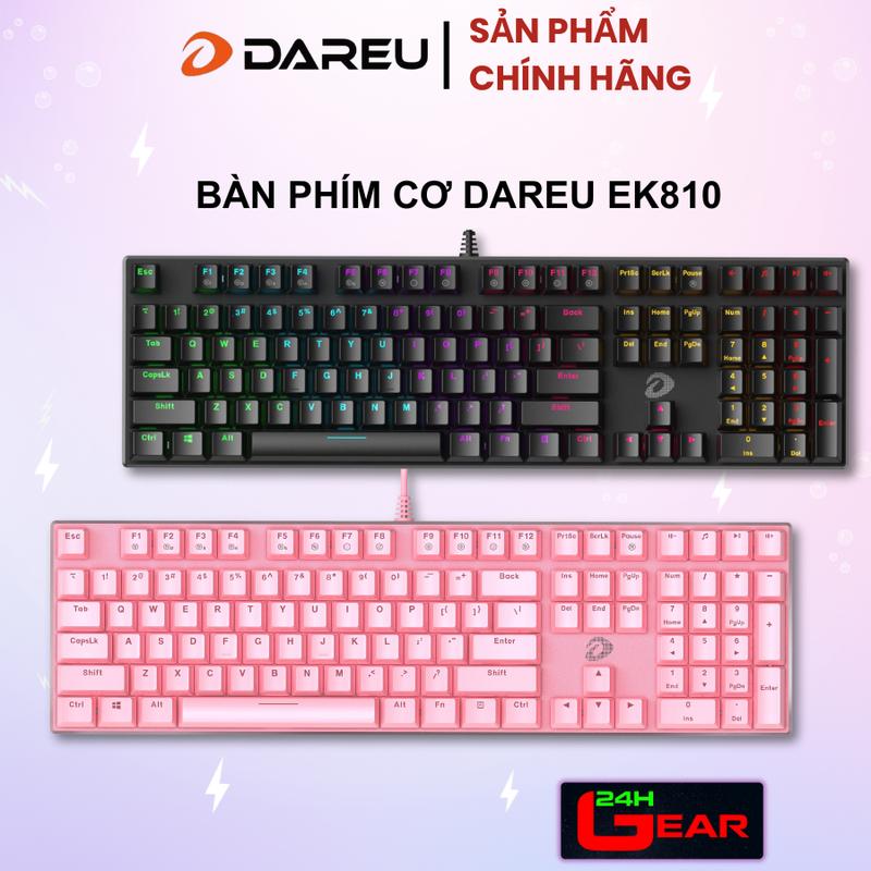 Bàn phím cơ Gaming DAREU EK810 Đen / Hồng ( Multiled - 104KEY )