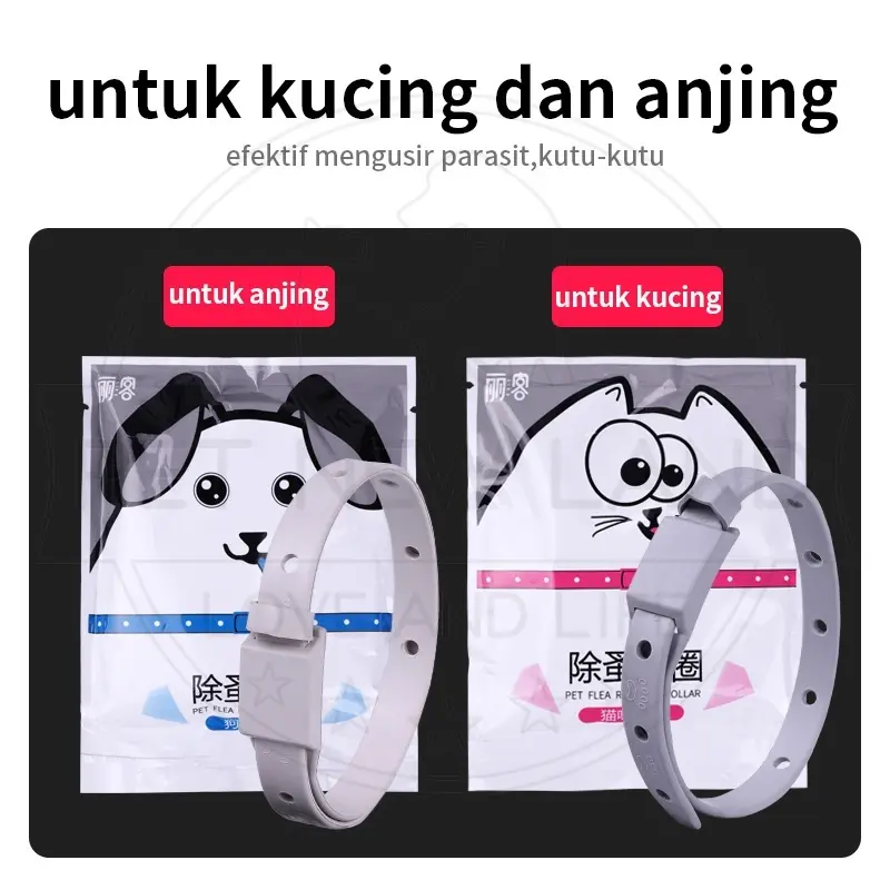 Kalung Anti Kutu Kucing Anjing Anti Serangga Pinjal Dapat Disesuaikan Aksesoris Hewan Peliharaan 6