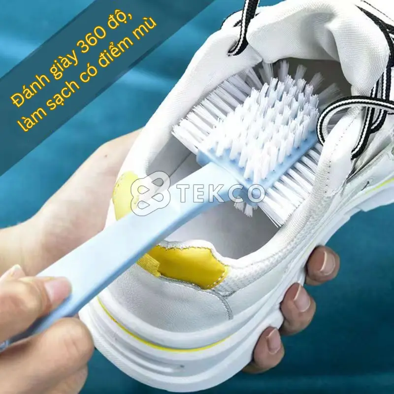 Cây Cọ Vệ Sinh Giày Dép 3 Đầu - Bàn Chải Vệ Sinh Giày Dép - CỌ BỒN CẦU TOILET 3 Đầu