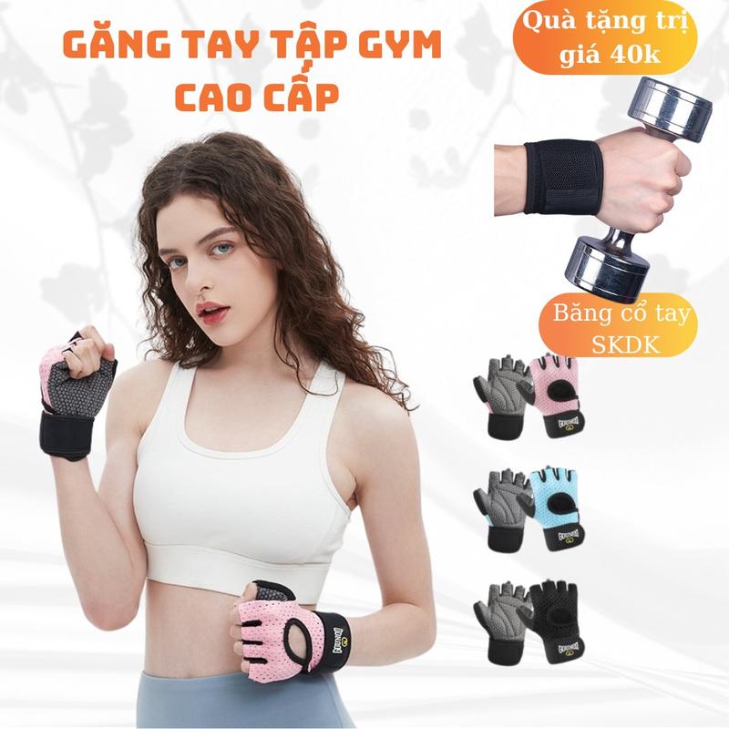 Găng tay tập Gym, đi phượt, chống nắng cho nam và nữ SKDK 05 chính hãng