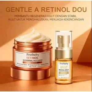【HALAL】 Gentle A Retinol Renewal Serum 20ml& Retinol Skin RenewalMoisturizer 30g Paket Lengkap Perawatan Kulit Lebih Lembut