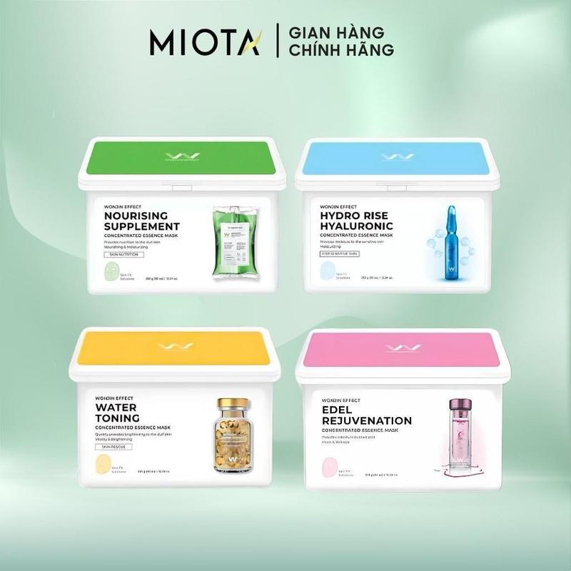 [ MIOTA Campain] Hộp 30 Miếng Mặt Nạ WonJin Effect 350g Xanh Dương, Xanh Lá (hộp 30 Mask)