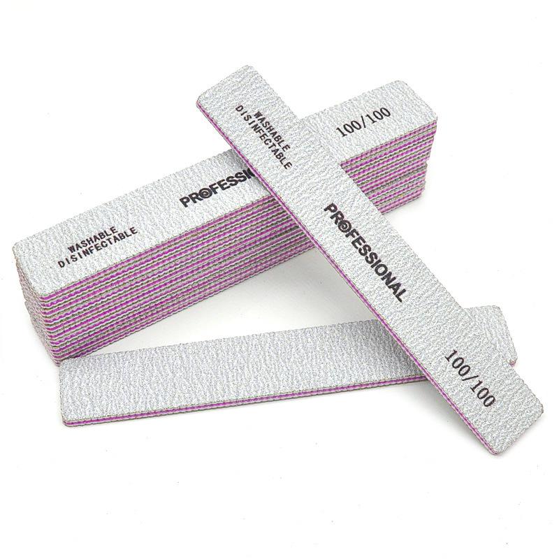 Professional Rectangular Nail File Bar Gray Sand Purple Core - TikTok ...