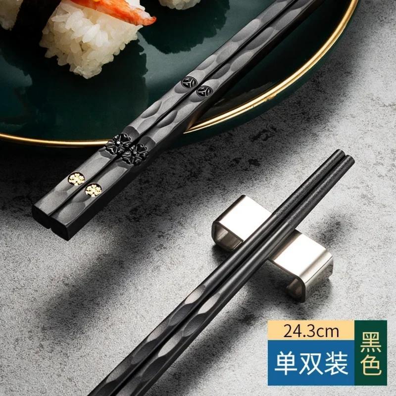 1/5Pairs High Quality Japanese Non-Slip Chopsticks Korean Home Hotel Restaurant Portable Healthy Food Stick For Sushi Chopsticks 5