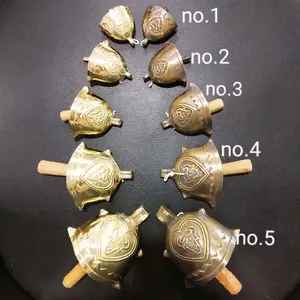 Kluntung gentho bandul sapi kuningan antik no.1.2.3.4.5