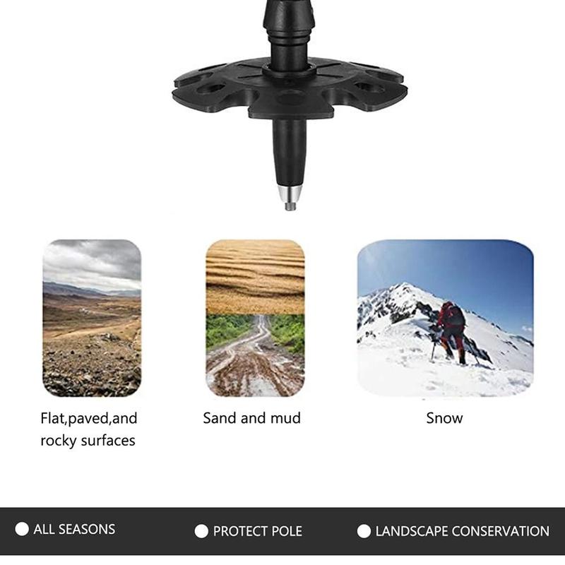 Product Introduction of 4Pcs Durable Rubber Pole Basket Tips Parts Replacement Snow Floor Tray Walking Stick Basket Cap Snow Mud Ski 26