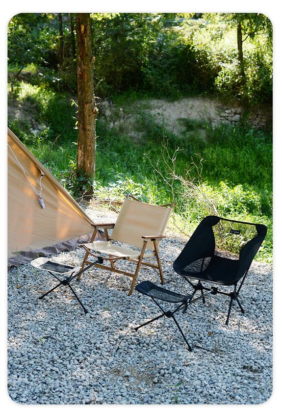Product Introduction of Outdoor Moon Chair Foot Suppot Folding Chair Portable Leisure Camping Fishing Telescopic Foot Suppot Pedal Aluminum Alloy Foot Brace 12