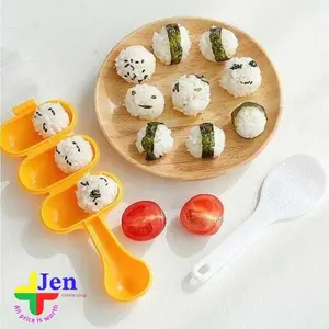 Cetakan bento + centong bulat rice ball shaker cetakan nasi kepal alat cetak nasi bulat