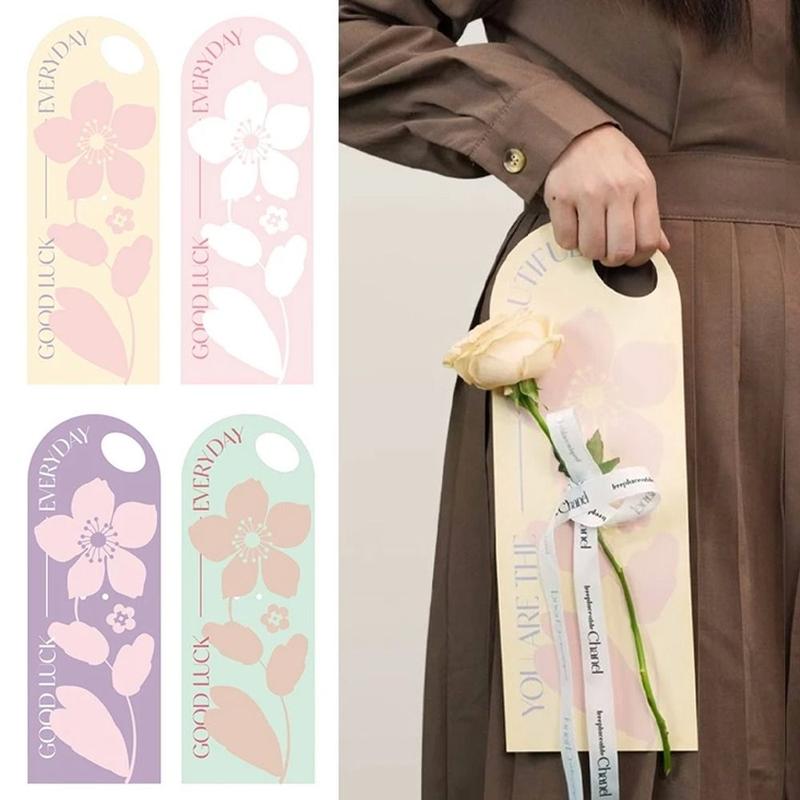 Product Introduction of ถุงกระดาษดอกไม้, ชุด 5 ชิ้น, ถุงบรรจุภัณฑ์ดอกไม้, กระดาษห่อของขวัญแบบใช้มือถือ DIY, กระเป๋าถือของขวัญแบบพกพา, เหมาะสำหรับของขวัญวันวาเลนไทน์ 8