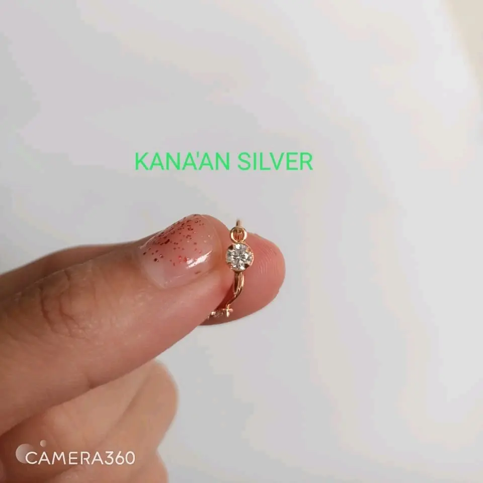 Anting kenip bayi anak mata 1 putih