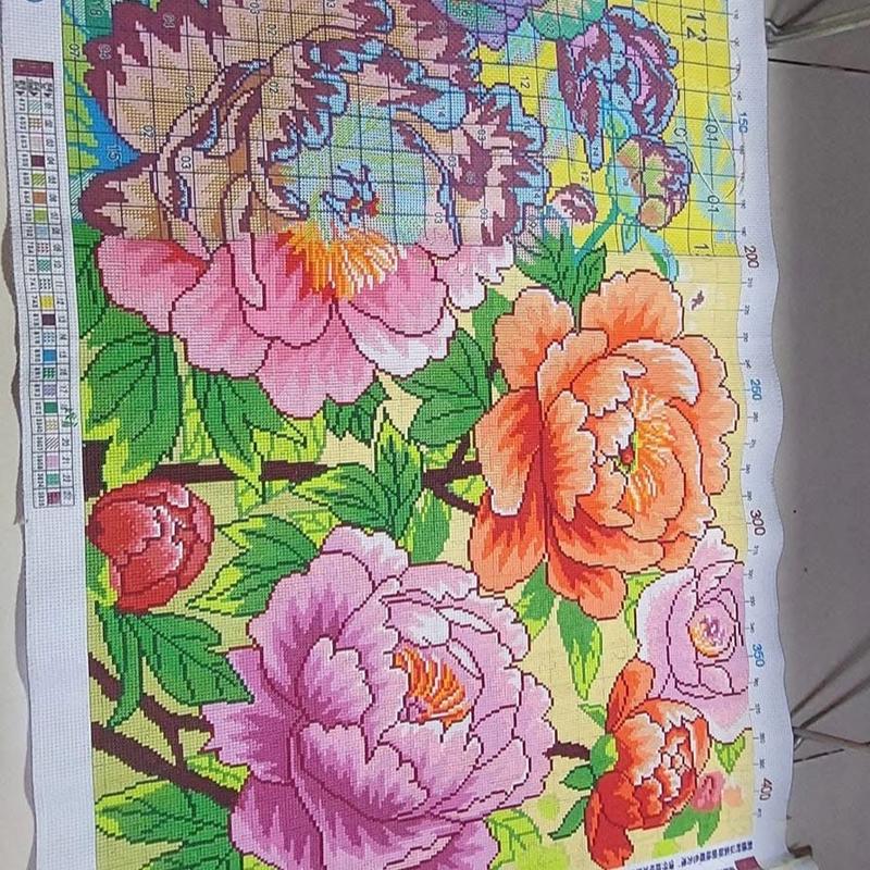 Mẫu mới 2024, TRANH THÊU KÍN HOA MẪU ĐƠN  SIÊU HÓT Handmade Thêu Chữ Làm Đồ Handmade 7