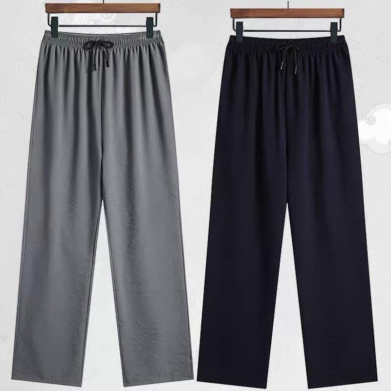 Quần nam trung niên, quần cho bô chất liệu cát hàn cạp chun có dây rút diêu chỉnh Menswear Thun Menswear Thun Pants Ghi