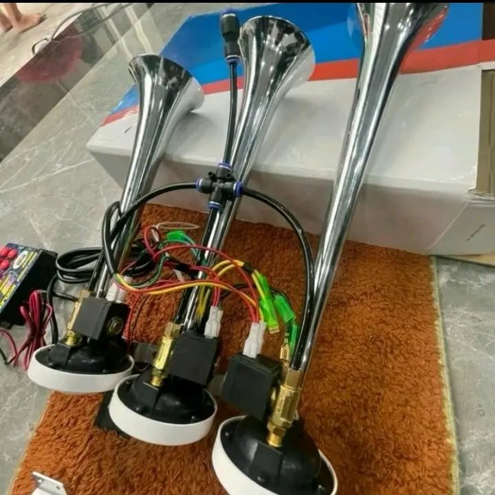 kèn 3 loa inox điện 12v-24v 5