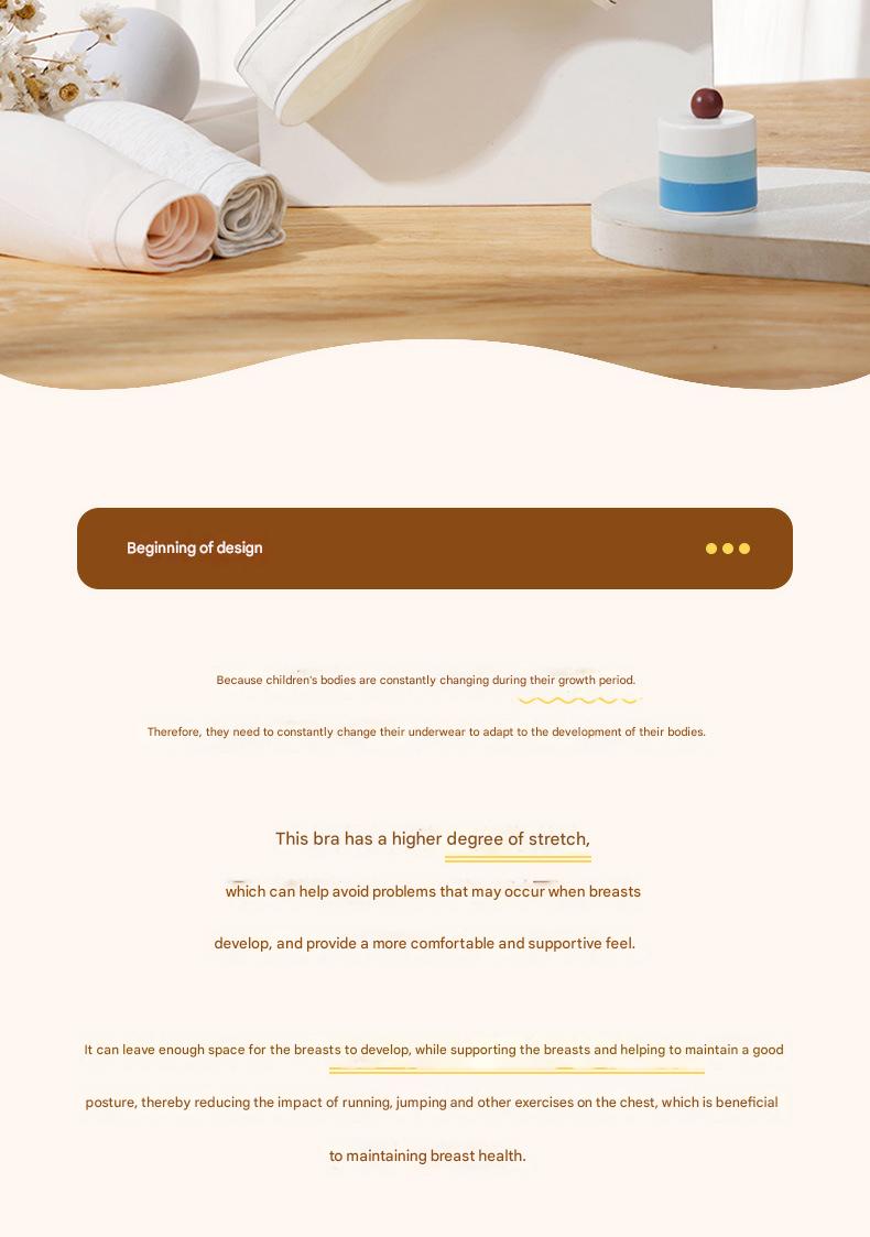 Product Introduction of Seamless broad-shouldered teenage girls undershirt developmental large plus fat comfortable soft anti-bump point without steel ring fixed cup underwear 2