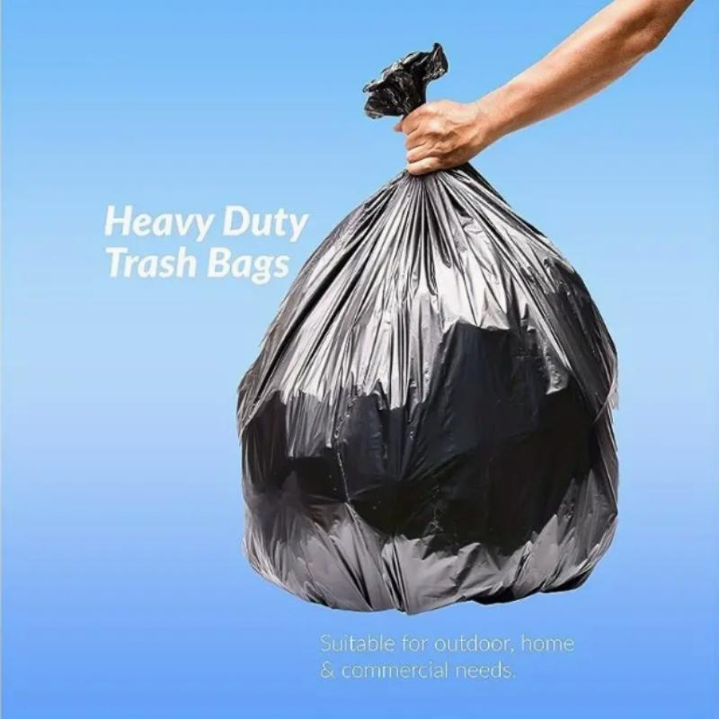 35 Gallon Trash Bag, 10pcs/20pcs/roll Thick & Durable Household & Commercial Garbage Bag, Large Capacity Drawstring Bin Bag 6
