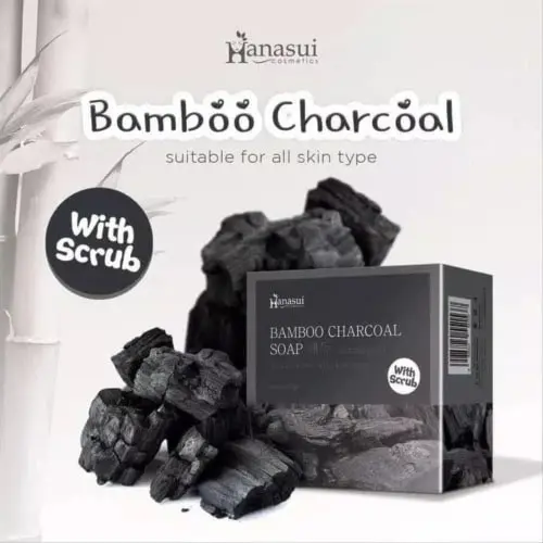 Bamboo Charcoal Soap Sabun Perawatan Kulit BPOM Hitam Kusam Membersihkan Scrub Tubuh