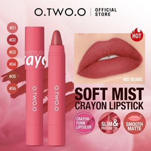 O.TWO.O Soft Mist Crayon Lipstick Sc051-05 Velvet Pink Cream Jelly Red Taupe Gradient Shade Trend Beauty Moisturizer Hydrate Makeup Cosmetic Gloss Lipgloss