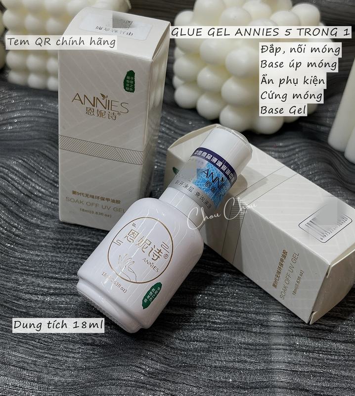 Glue gel úp móng ẩn phụ kiện làm cứng móng 3 trong 1 ANNIES chính hãng gel úp móng