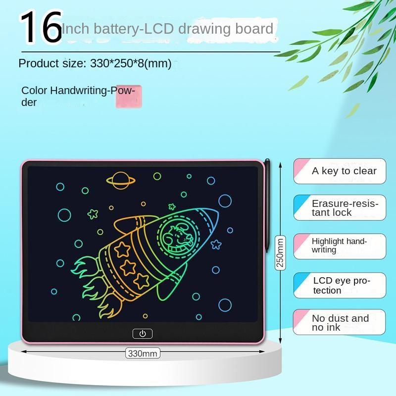 Large size 13-inch 16-inch LCD painting board LCD writing board Children's graffiti electronic small black board drawing tablet 7