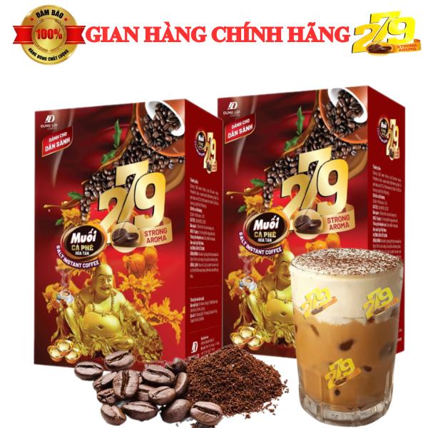 SẢN PHẨM CHÍNH HÃNG Cà Phê Muối Hòa Tan 279 Hộp 16 gói - Coffee cafe Muối hương vị thơm ngon đặc biệt
