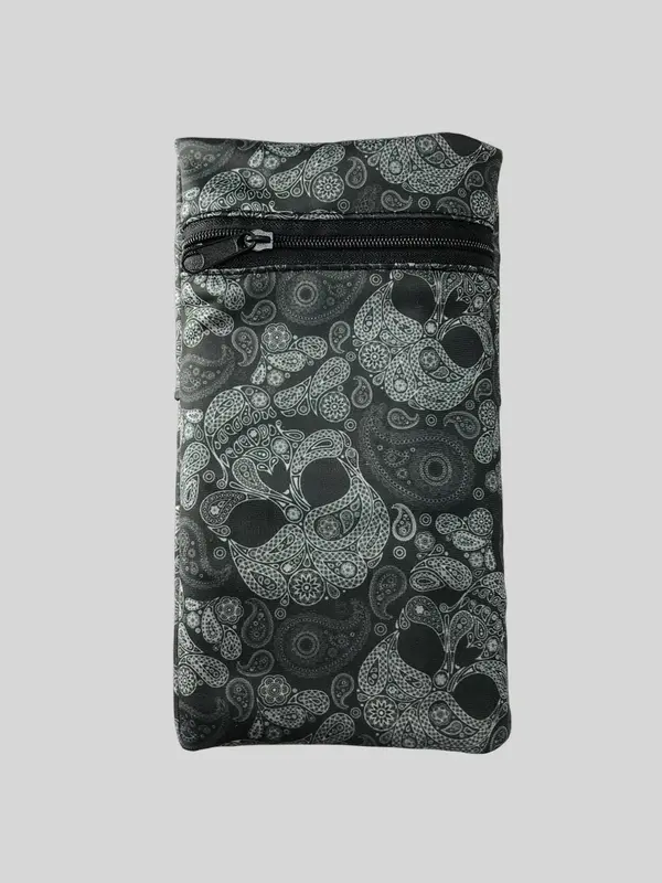 Summer Zip Fly Skull Print Wrist Bag, Portable Small Tool Equipment Backpack, Suitable for Outdoor, Hunting, Travel, Hiking 4