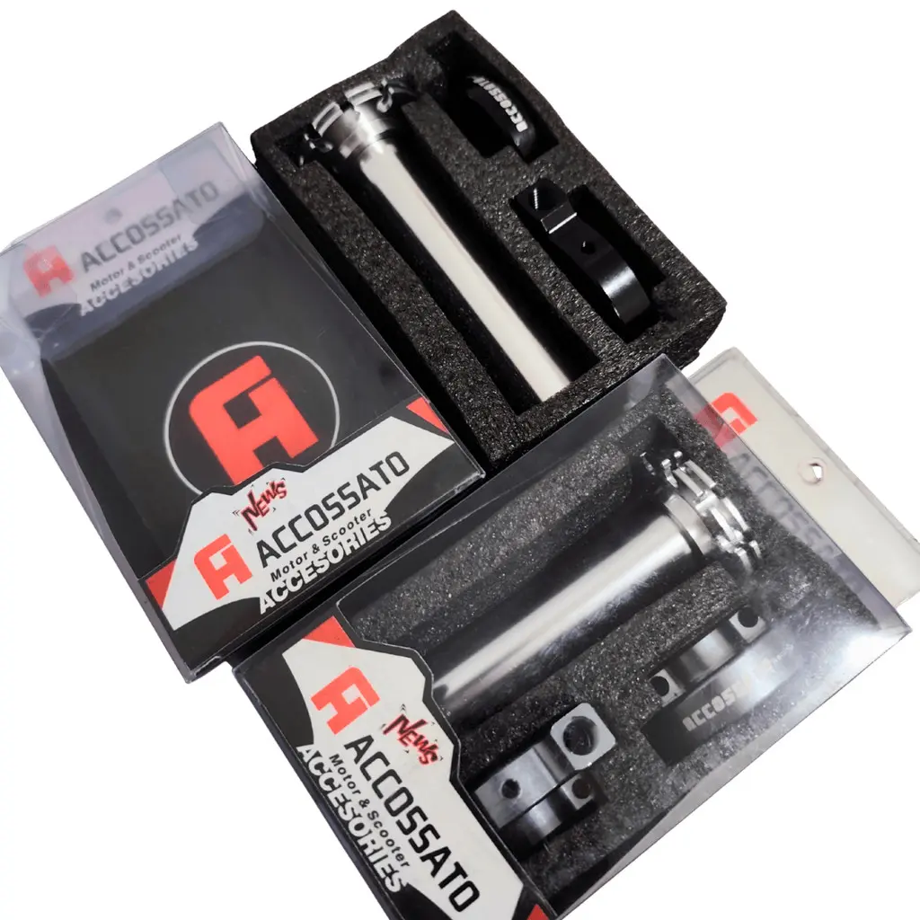 Gas Spontan Accossato CNC 2 kabel dan 1 kabel Warna Hitam Grey Selongsong bisa dilepas Universal