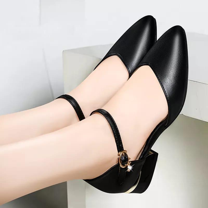 DM SHOES - SANDAL HEELS HAK MULES 3 CM SENDALWISUDA/WEDDING CASUAL SIMPLE PU 112 2