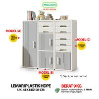 Gambar MOLION Pakaian Lemari Kabinet Plastik HDPE 41x31x108cm Lemari Mainan Serbaguna Minimalis 001-M2504 - A dari Calary Toys Kota Surabaya 1 Tokopedia