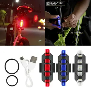 Lampu Sepeda Depan Belakang LED Anti Air Waterproof USB Rechargeable Murah Lampu Sepeda Kelap Kelip Gunung Lipat Fixie