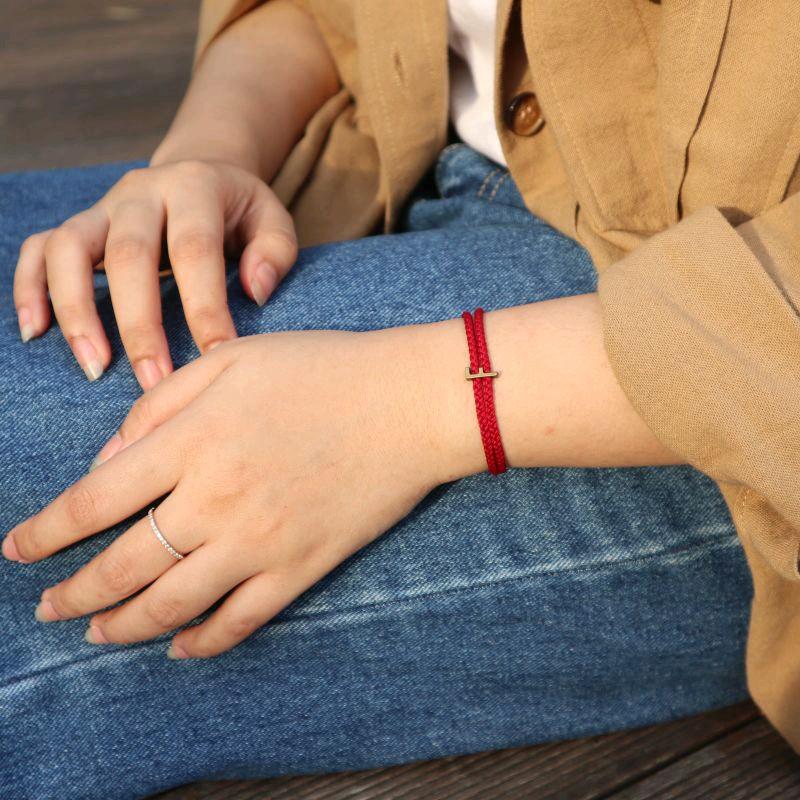 Gelang Nama Inisial Huruf Sliding Polyester Cocok Untuk Couple 3