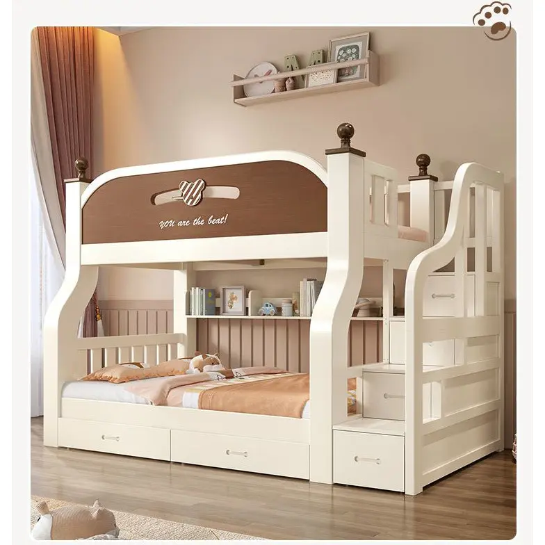 SG Bunk Bed Double Decker Bed Fram Bold Full Solid Wood Bed Bunk Bed Children Bed Pine Bed Set Bunk Bed For Adult  Children Bed Double Bed Double Decker Bed Fram Kids Bed