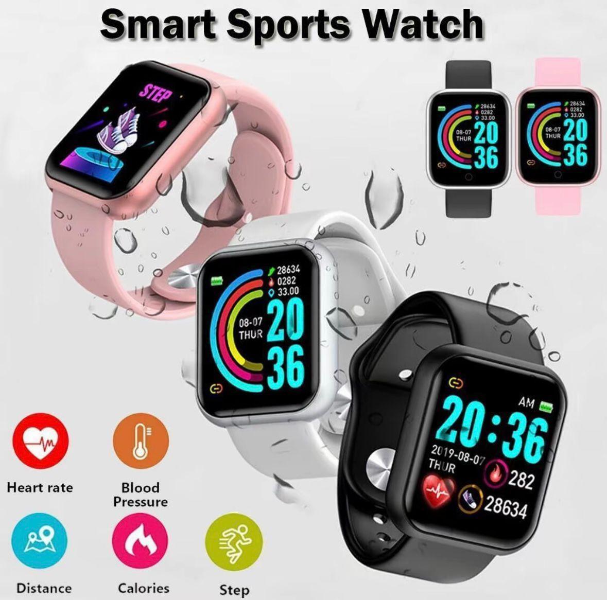 [Exclusive Creator Pusatbelanja57] smartwatch Y68 Remax Mini Bisa Custom Wallpaper Dan Menerima Notifikasi Sosmed - Jam Tangan Pintar bluetooth bracelet Layar Screen