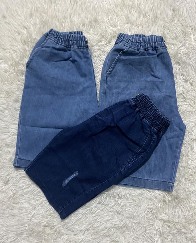 Quần Ngố Jean Lưng thun ống rộng, quần lửng ngố jeans nữ Pants