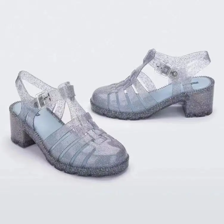 Foreign Trade in Stock Melisa Roman Shoes Pitcher Plant Shoes High Heel Kitten Heels Women's Sandals Melissa Posse