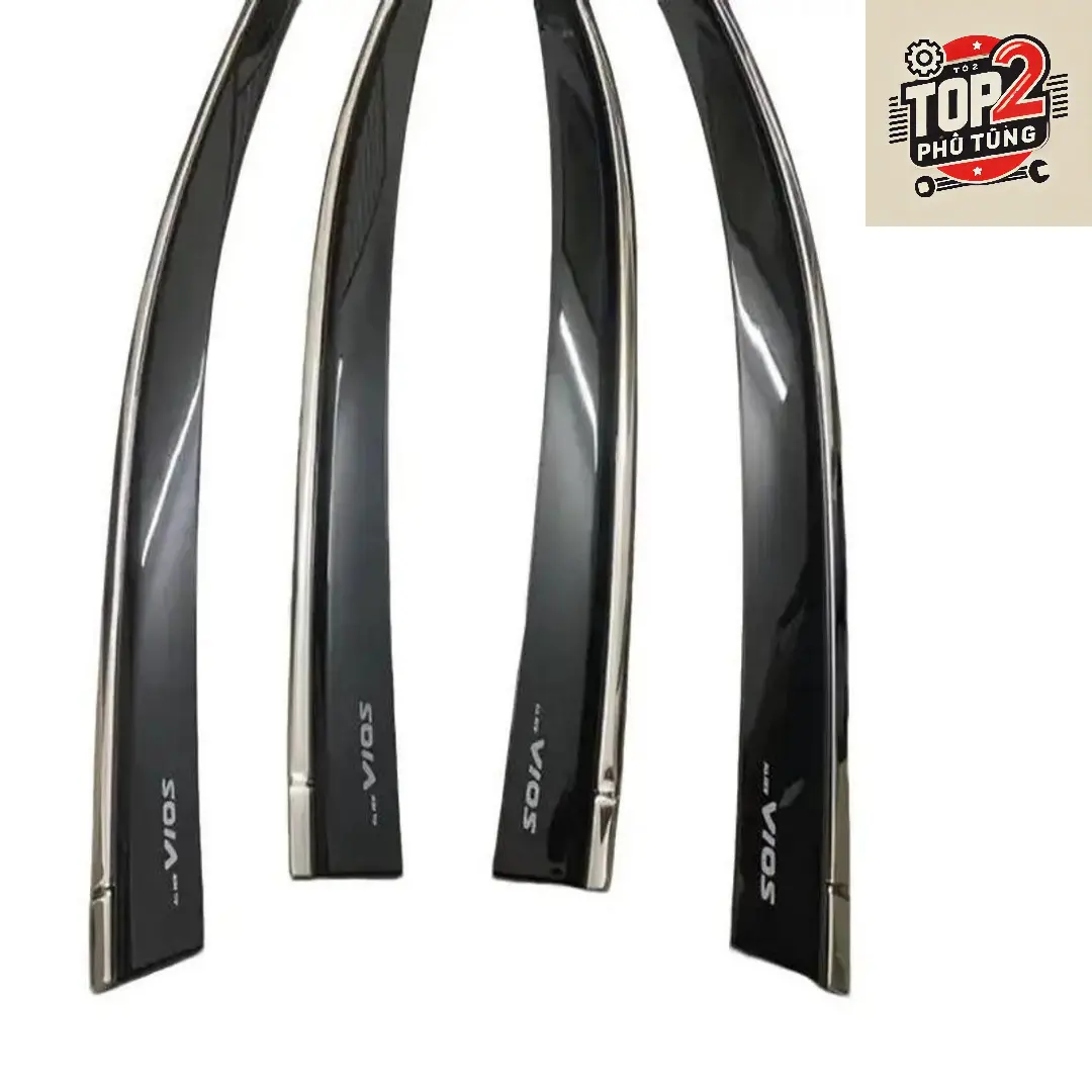 VÈ MƯA XE VIOS CHỈ INOX CAO CẤP 2014 2015 2016 2017 2018 CHÁT LIỆU DÀY DẶN CÓ SẴN KEO Phụ Kiện