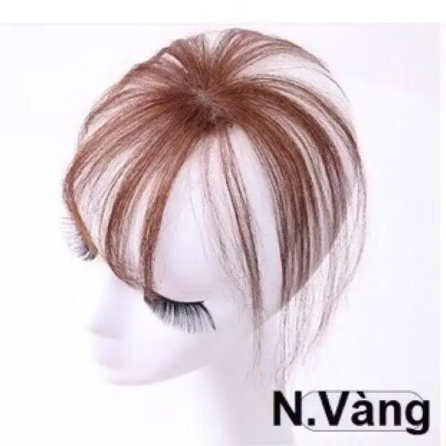 {Giảm 50k} Mái 3D Tóc Thật Dệt Tay , Tóc Mái Hàn Quốc Che Bạc , Mái Siêu Cấp Tóc Phạm Phạm Hà 8
