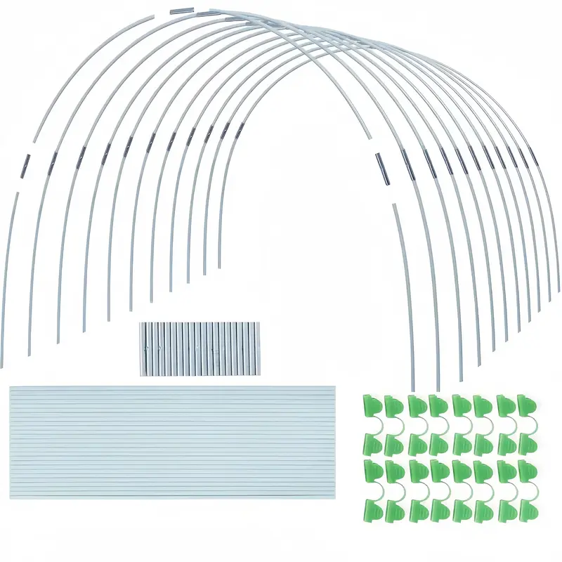 Fiberglass Greenhouse Hoops, 43-Inch Wide Rust Resistant Fiberglass Greenhouse Hoops for DIY Plant Tunnel, Garden Fabric Support Hoop Frame 0